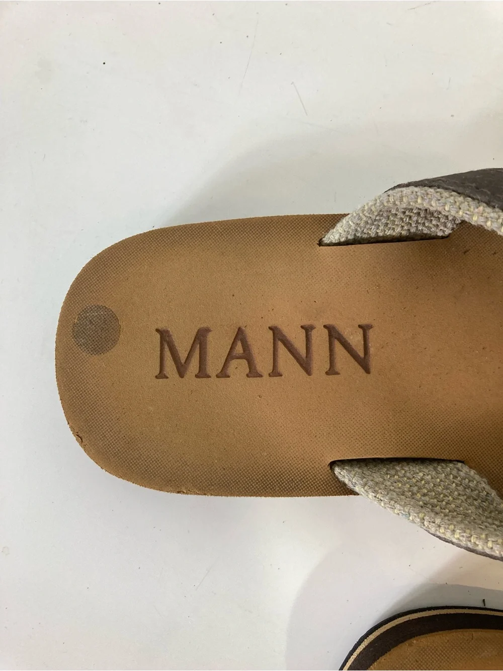 MANN Sandals Men 10.5 Brown Thong